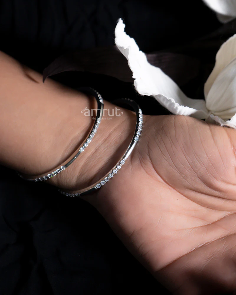 925 Sterling Silver Fancy Bangles - Image 2