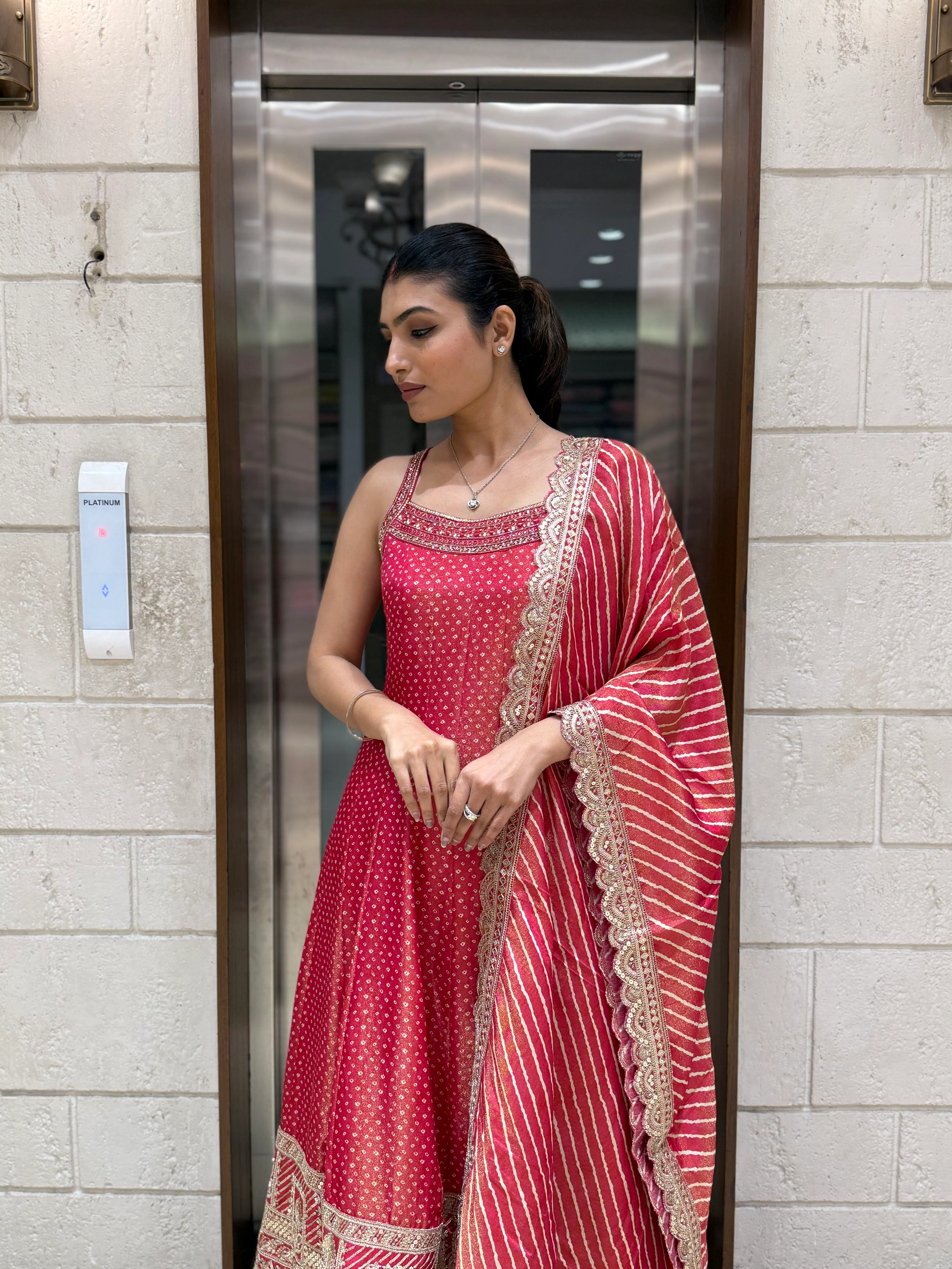 Designer Anarkali Palazzo Set with Embroidered Dupatta - Image 13