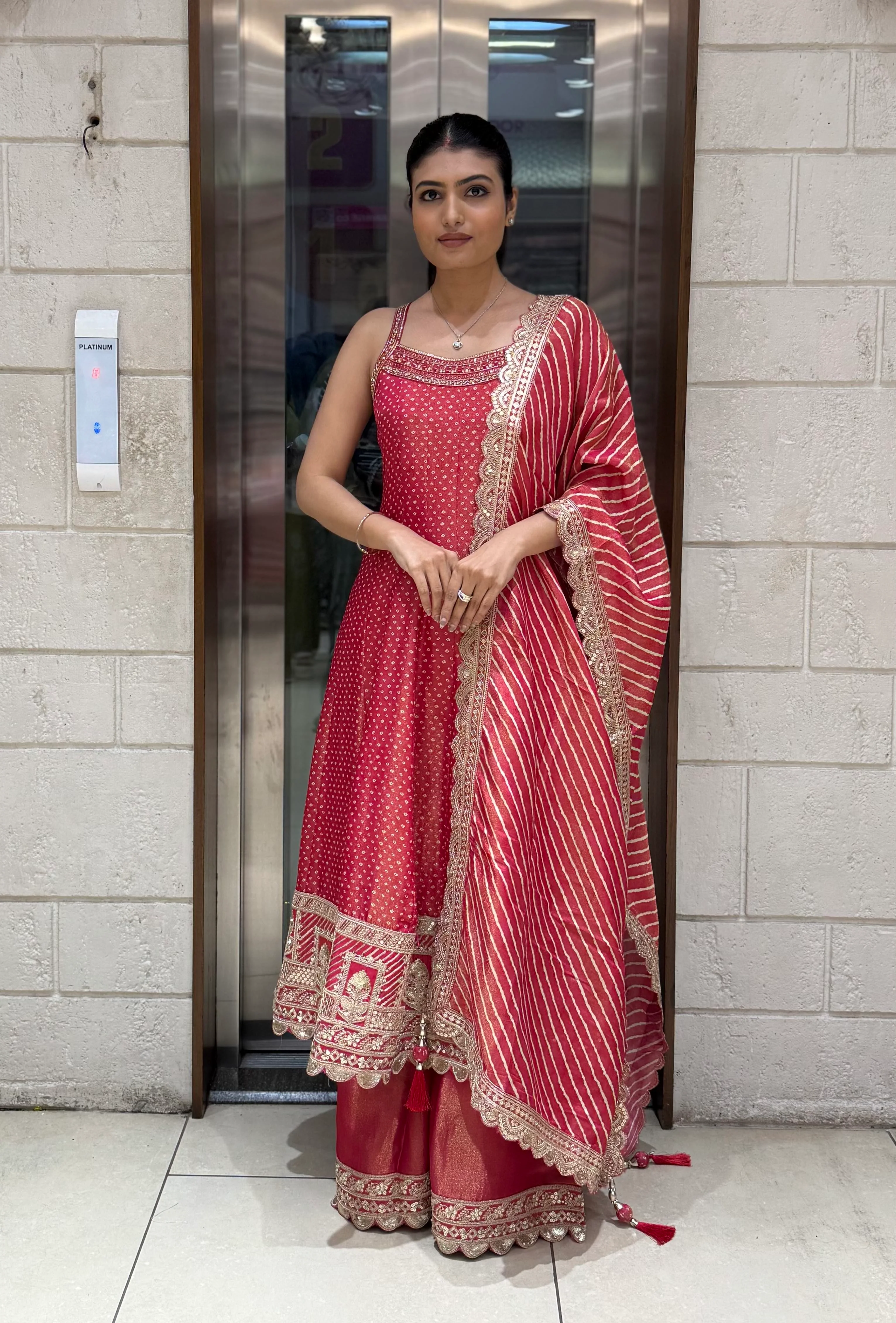 Designer Anarkali Palazzo Set with Embroidered Dupatta - Image 14