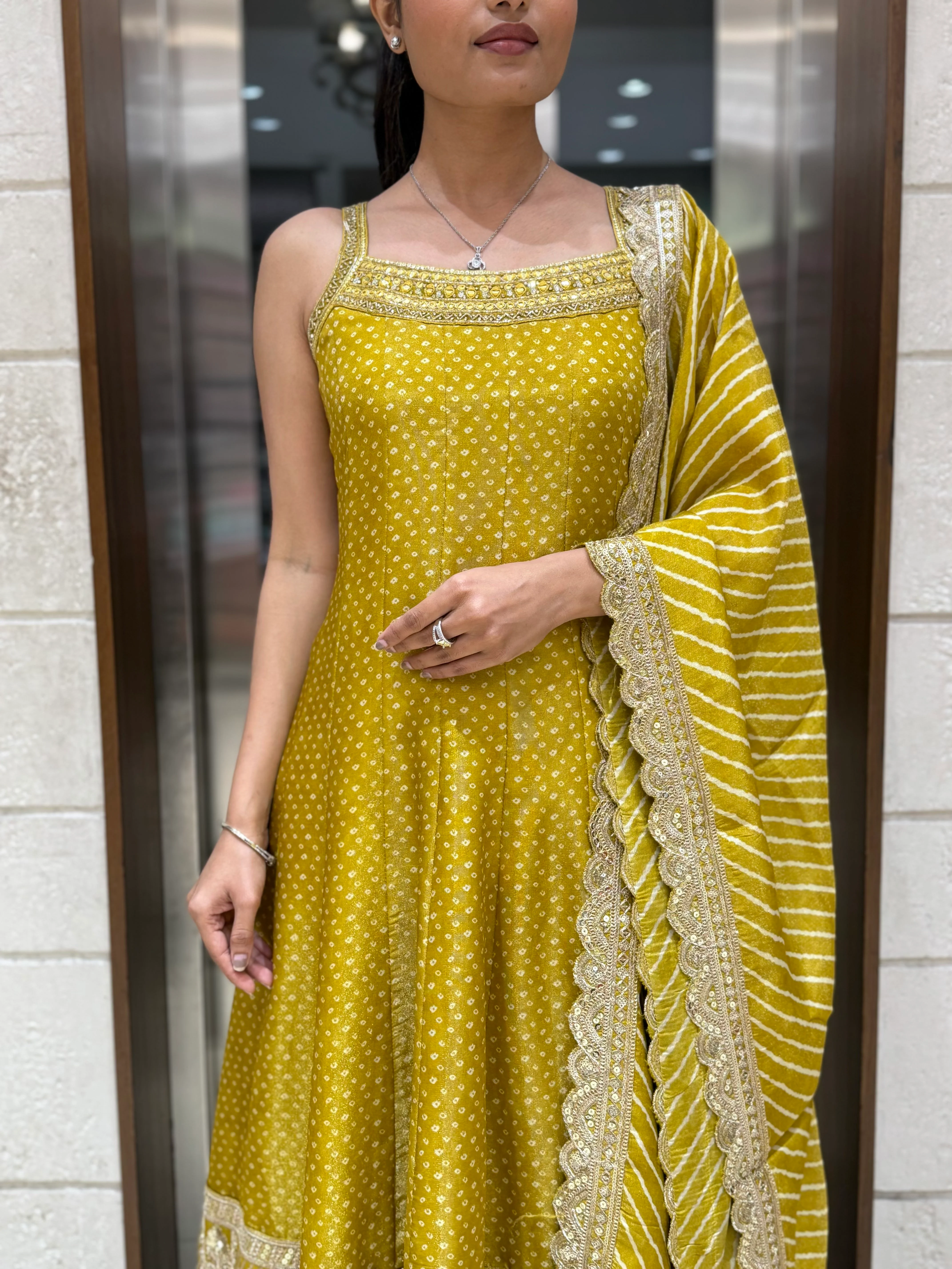Designer Anarkali Palazzo Set with Embroidered Dupatta - Image 15