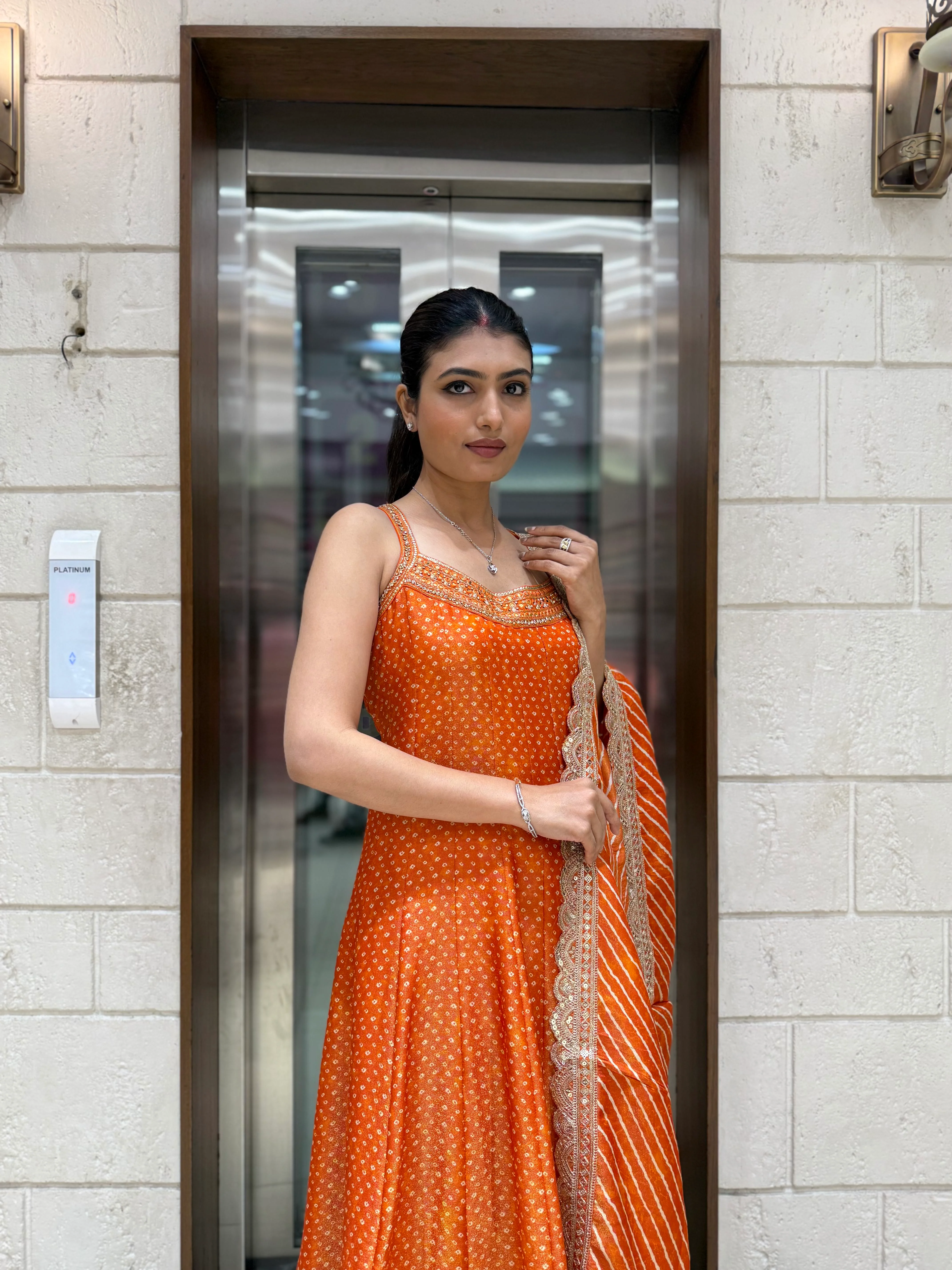 Designer Anarkali Palazzo Set with Embroidered Dupatta - Image 4