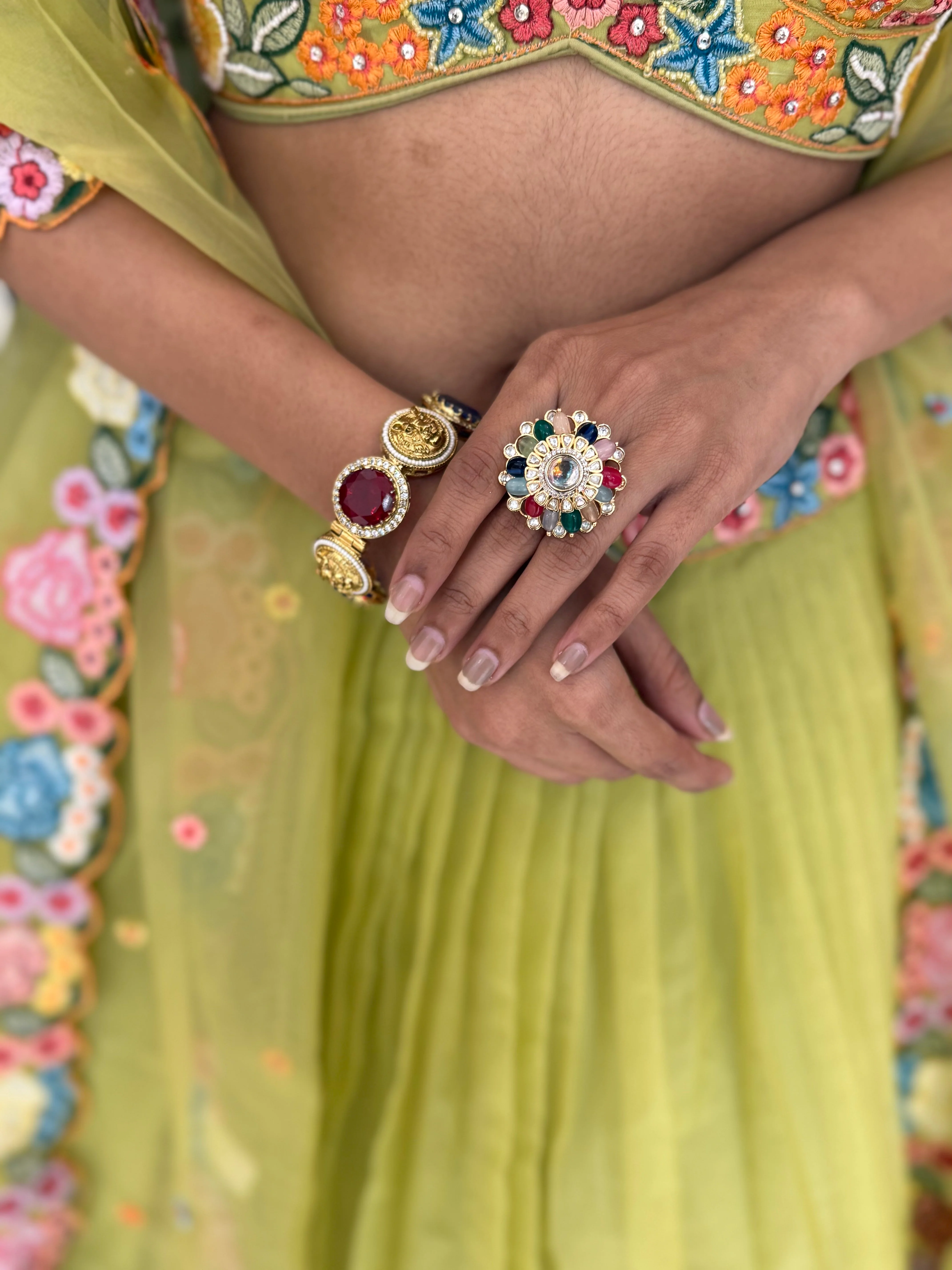 Floral Bliss Embroidered Lehenga Set – Spring Bloom Collection - Image 19