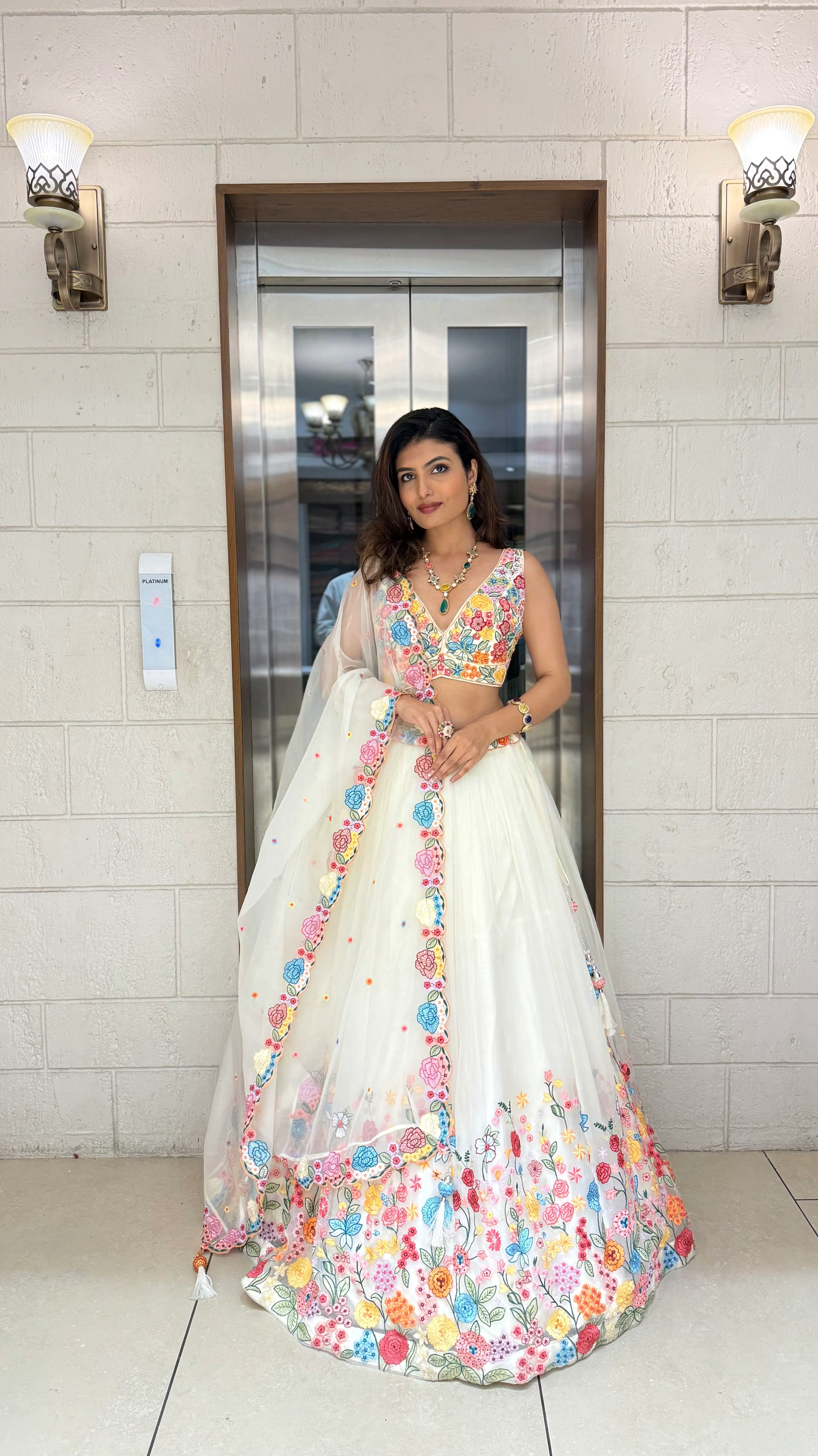 Floral Bliss Embroidered Lehenga Set – Spring Bloom Collection - Image 31