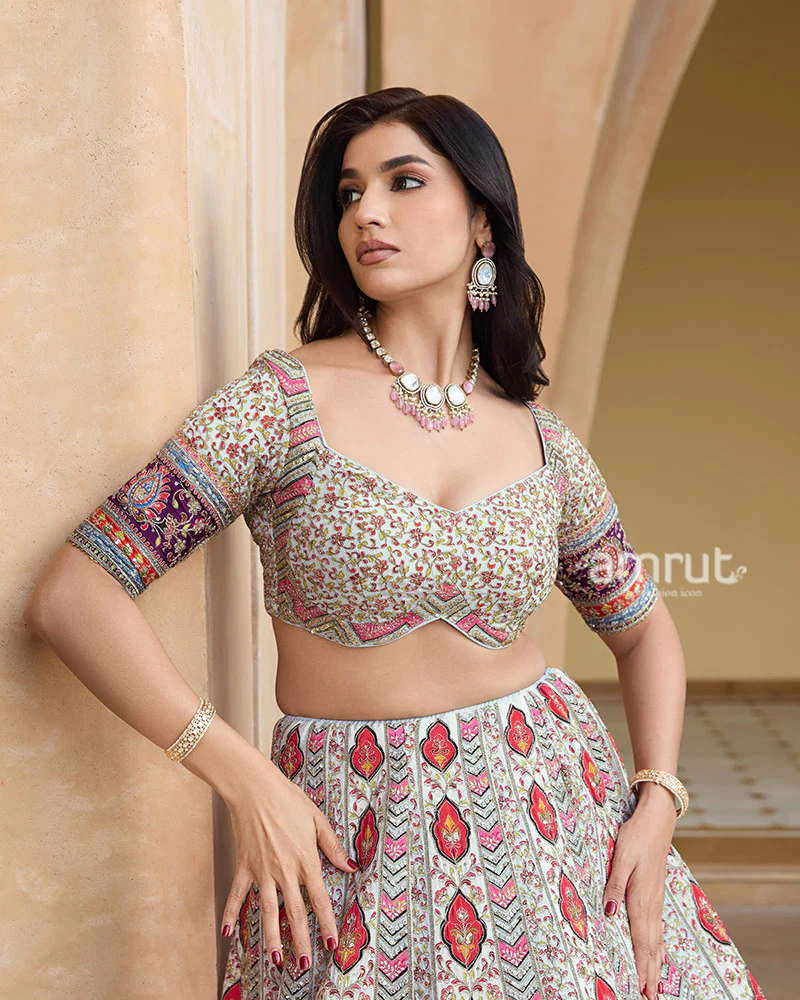 Gold-Plated Pearls and Meenakari Accents Bangles - Image 3