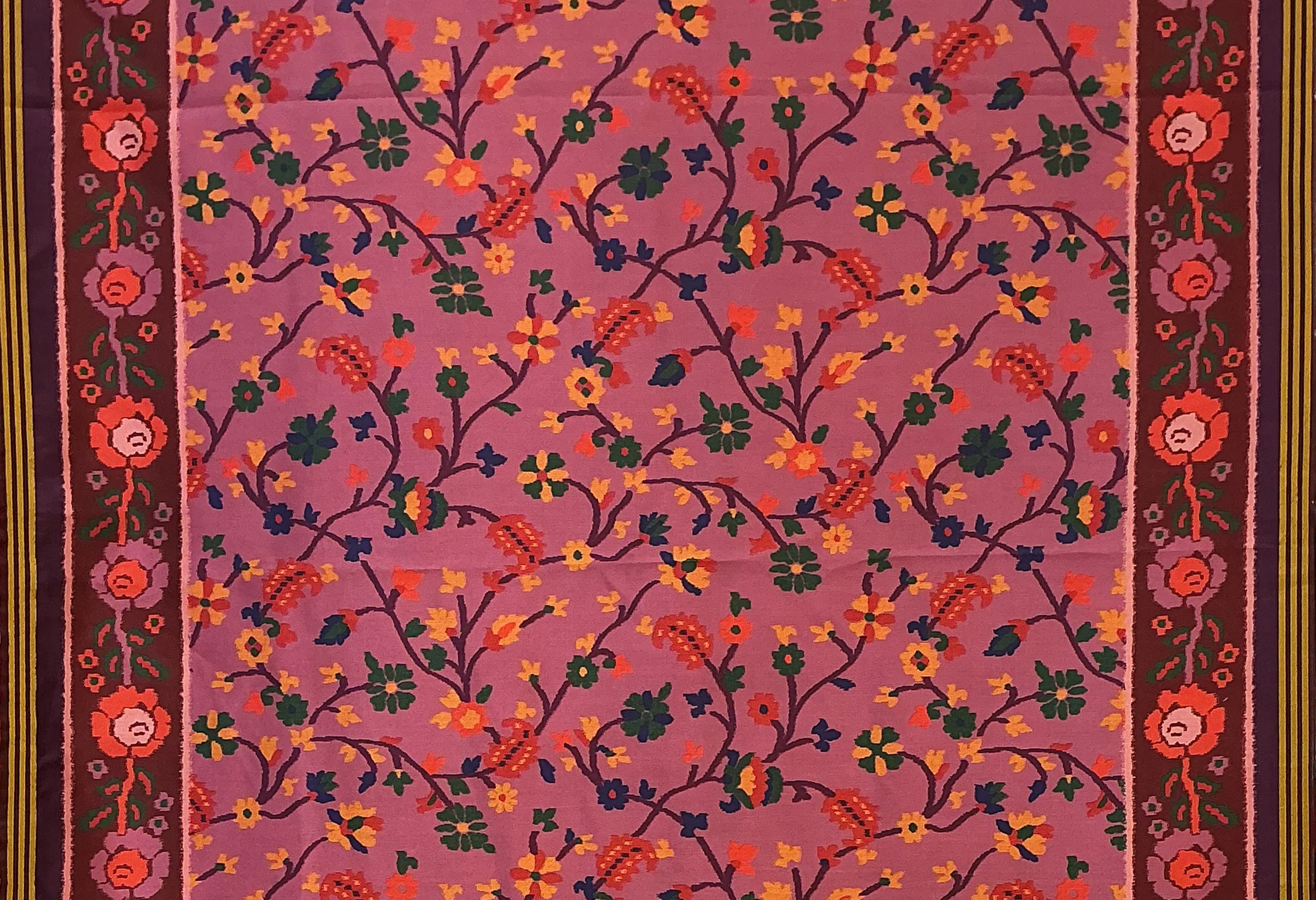 Patan Patola Inspired Lavender Floral Designer Saree with Heritage Vine Motifs P320 - Image 2