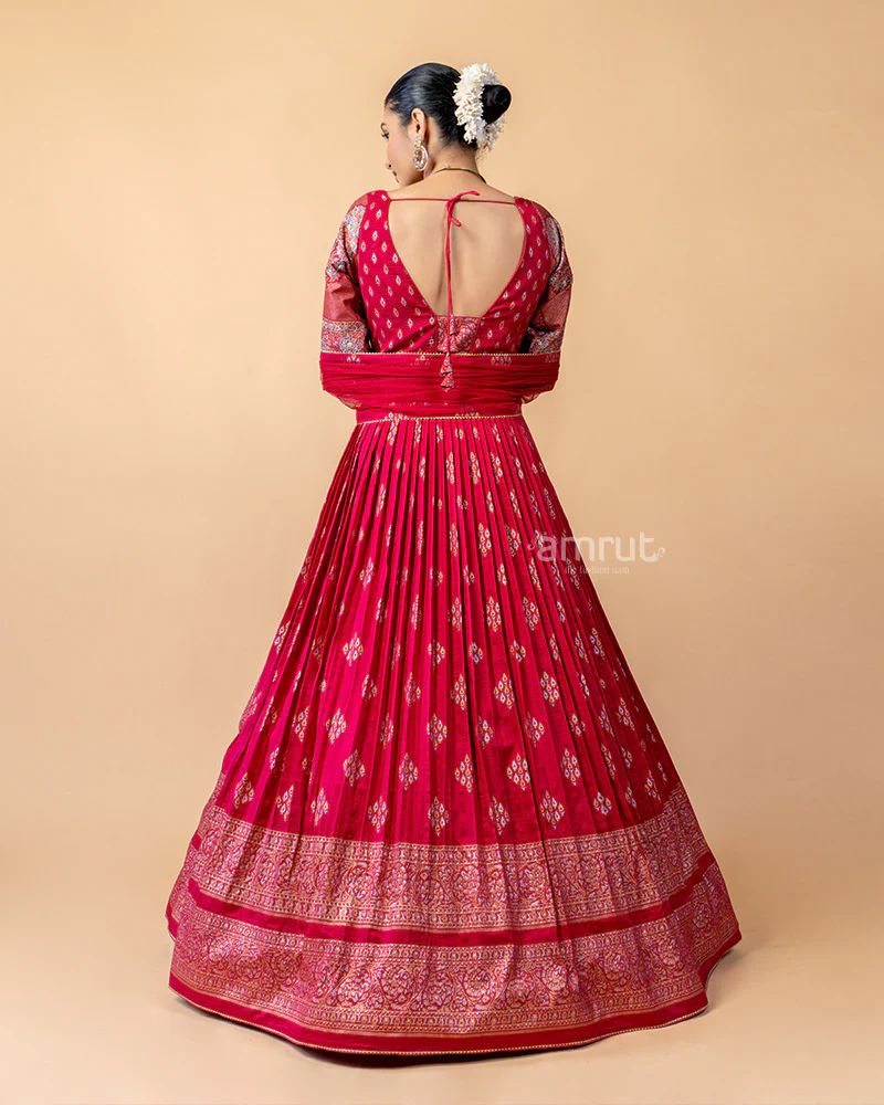 Rani Gown with Net Dupatta - Image 6