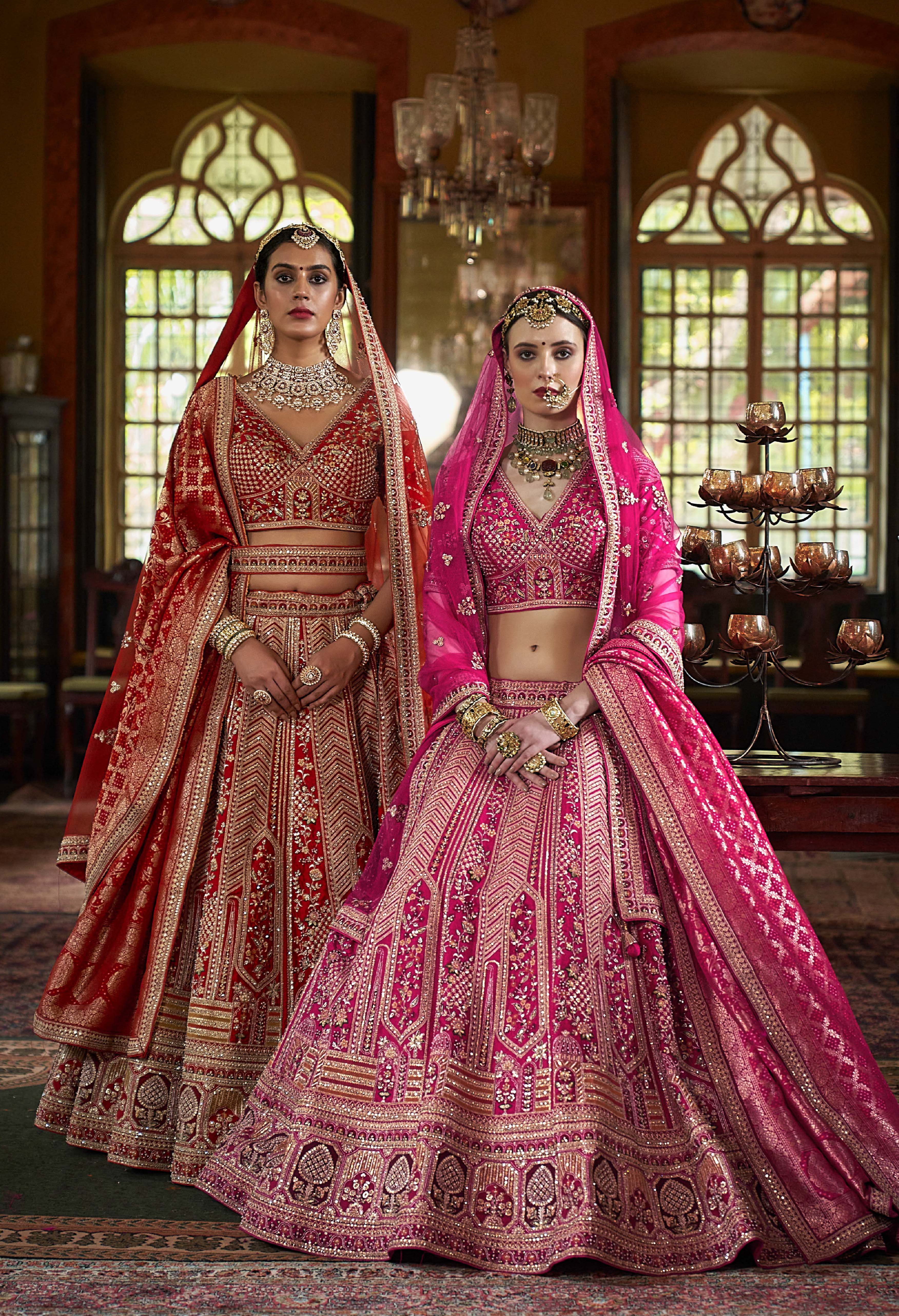 Regal Fuchsia Pink Bridal Lehenga with Intricate Zardozi & Resham Embroidery - Image 3
