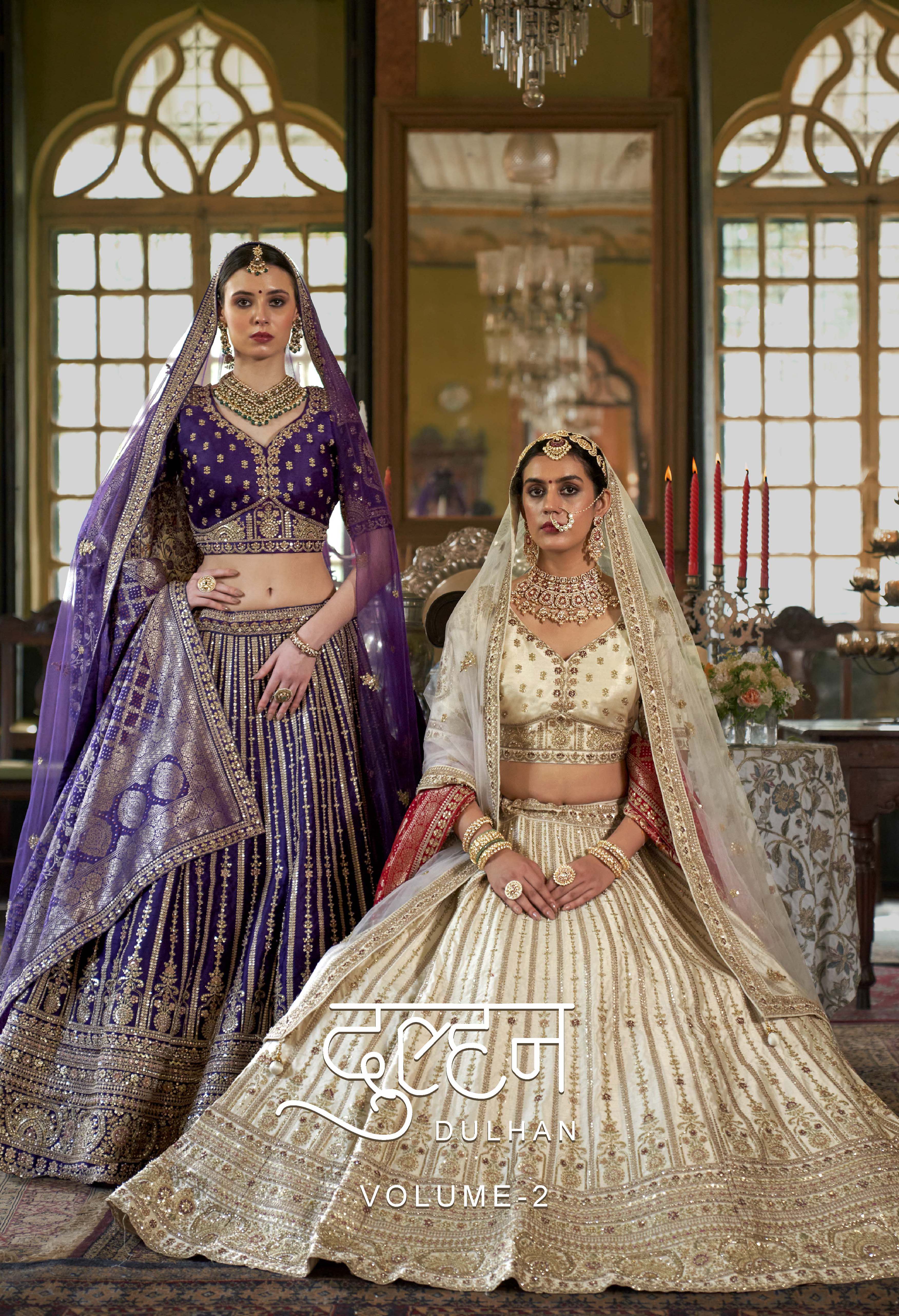 Regal Ivory Bridal Lehenga with Double Dupatta & Intricate Zardozi Embroidery - Image 3