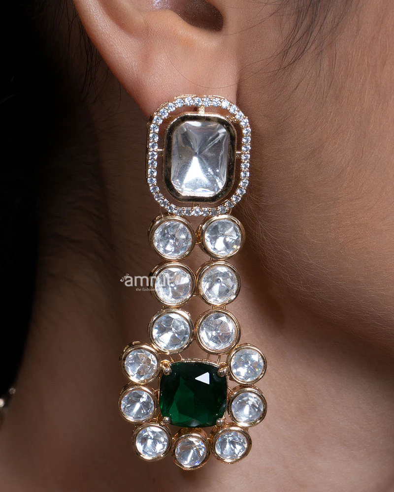 Regal Polki and Emerald Necklace Set - Image 2