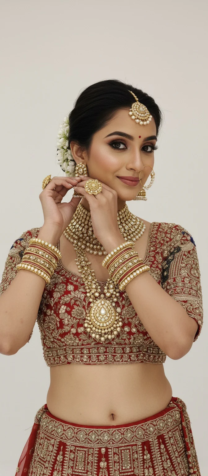 Regal Red Handcrafted Bridal Silk Lehenga with Peacock Motifs & Zardozi Embroidery - Image 6
