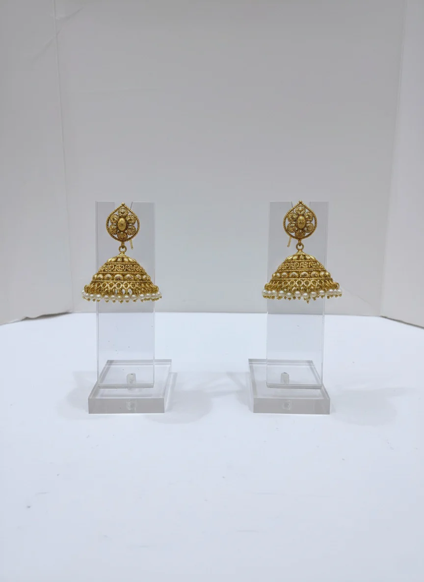 Traditional Kasumala and Pearl Antique Gold Set - Image 2